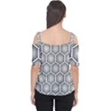 Halftone Tech Hexagons Seamless Pattern Cutout Shoulder T-Shirt View2