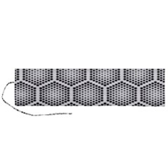 Halftone Tech Hexagons Seamless Pattern Roll Up Canvas Pencil Holder (l) by Ket1n9