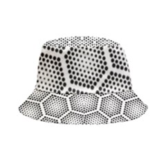 Halftone Tech Hexagons Seamless Pattern Inside Out Bucket Hat by Ket1n9