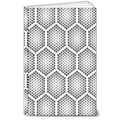 Halftone Tech Hexagons Seamless Pattern 8  X 10  Hardcover Notebook by Ket1n9