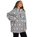 Halftone Tech Hexagons Seamless Pattern Women s Ski and Snowboard Waterproof Breathable Jacket View2