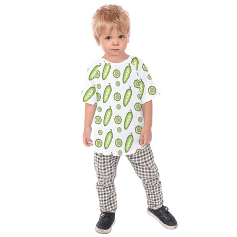 Cucumber Pattern 7 Kids  Raglan T-shirt by CocoBellKidsTV24