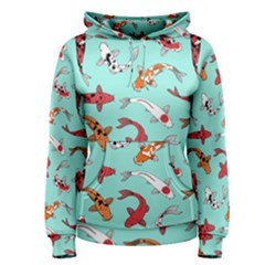 Pattern With Koi Fishes Women s Pullover Hoodie by Ket1n9