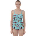 Pattern With Koi Fishes Twist Front Tankini Set View1