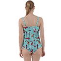 Pattern With Koi Fishes Twist Front Tankini Set View2