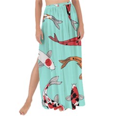 Pattern With Koi Fishes Maxi Chiffon Tie-up Sarong by Ket1n9