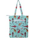 Pattern With Koi Fishes Double Zip Up Tote Bag View2