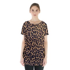 Tiger Skin Art Pattern Skirt Hem Sports Top by Ket1n9