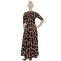 Tiger Skin Art Pattern Half Sleeves Maxi Dress View2