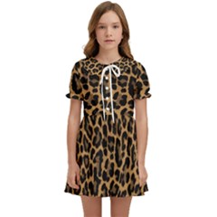 Tiger Skin Art Pattern Kids  Sweet Collar Dress by Ket1n9