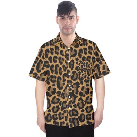 Tiger Skin Art Pattern Men s Hawaii Shirt by Ket1n9