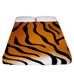 Tiger Skin Pattern Fitted Sheet (queen Size) by Ket1n9