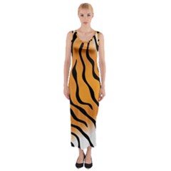 Tiger Skin Pattern Fitted Maxi Dress by Ket1n9