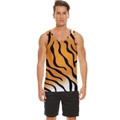 Tiger Skin Pattern Men s Wide Collar Tank Top by Ket1n9