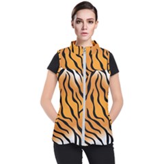 Tiger Skin Pattern Women s Puffer Vest