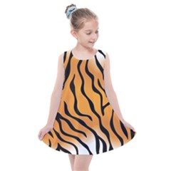 Tiger Skin Pattern Kids  Summer Dress by Ket1n9