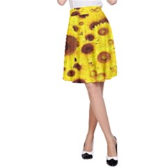 Beautiful Sunflowers A-line Skirt by Ket1n9