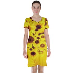 Beautiful Sunflowers Short Sleeve Nightdress