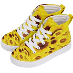 Beautiful Sunflowers Kids  Hi-top Skate Sneakers by Ket1n9