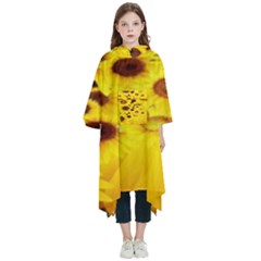 Beautiful Sunflowers Kids  Hooded Rain Ponchos by Ket1n9