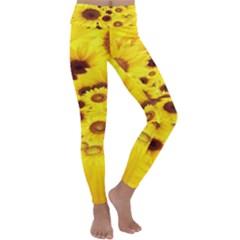 Beautiful Sunflowers Kids  Lightweight Velour Classic Yoga Leggings by Ket1n9