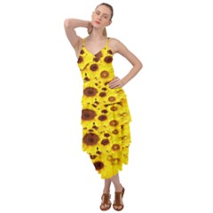 Beautiful Sunflowers Layered Bottom Dress by Ket1n9