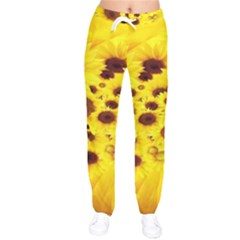 Beautiful Sunflowers Women Velvet Drawstring Pants by Ket1n9