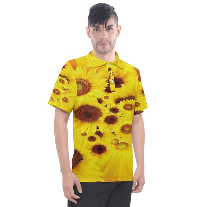 Beautiful Sunflowers Men s Polo T-Shirt