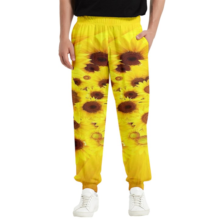 Beautiful Sunflowers Men s Elastic Waist Pants