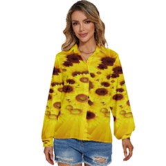 Beautiful Sunflowers Women s Long Sleeve Button Up Shirt