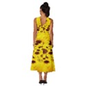 Beautiful Sunflowers Sleeveless Cross Front Cocktail Midi Chiffon Dress View4