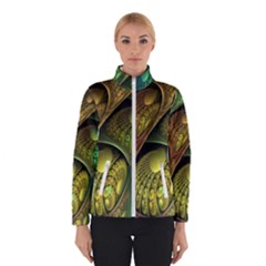 Psytrance Abstract Colored Pattern Feather Women s Bomber Jacket