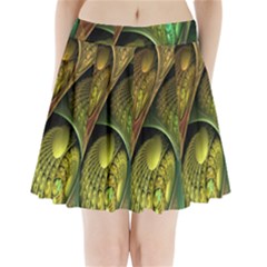 Psytrance Abstract Colored Pattern Feather Pleated Mini Skirt by Ket1n9