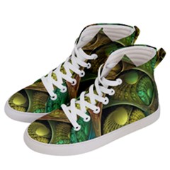 Psytrance Abstract Colored Pattern Feather Women s Hi-top Skate Sneakers by Ket1n9