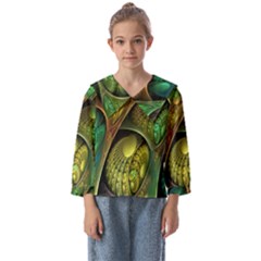 Psytrance Abstract Colored Pattern Feather Kids  Sailor Shirt by Ket1n9