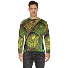 Psytrance Abstract Colored Pattern Feather Men s Fleece Sweatshirt by Ket1n9