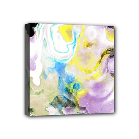 Watercolour Watercolor Paint Ink Mini Canvas 4  X 4  (stretched) by Ket1n9