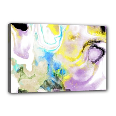 Watercolour Watercolor Paint Ink Canvas 18  X 12  (stretched) by Ket1n9