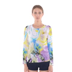 Watercolour Watercolor Paint Ink Women s Long Sleeve T-shirt