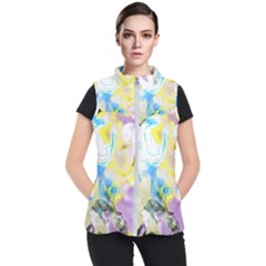 Watercolour Watercolor Paint Ink Women s Puffer Vest