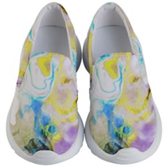 Watercolour Watercolor Paint Ink Kids Lightweight Slip Ons by Ket1n9