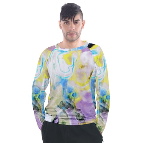 Watercolour Watercolor Paint Ink Men s Long Sleeve Raglan T-shirt by Ket1n9