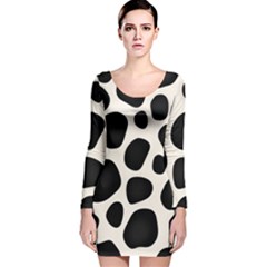 Background Pattern Texture Design Long Sleeve Velvet Bodycon Dress