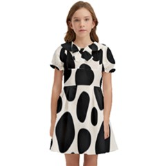 Background Pattern Texture Design Kids  Bow Tie Puff Sleeve Dress by Loisa77