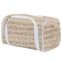 Vintage Beige Music Notes Toiletries Pouch View1