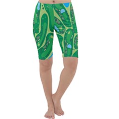 Golf Course Par Green Cropped Leggings 