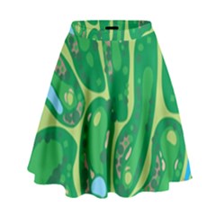 Golf Course Par Green High Waist Skirt by Loisa77