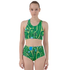 Golf Course Par Green Racer Back Bikini Set