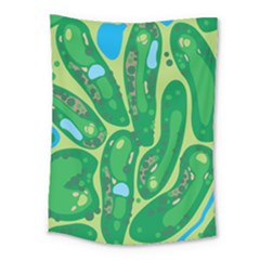 Golf Course Par Green Medium Tapestry