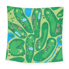 Golf Course Par Green Square Tapestry (large)